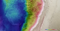 Color-coded elevation model [3]